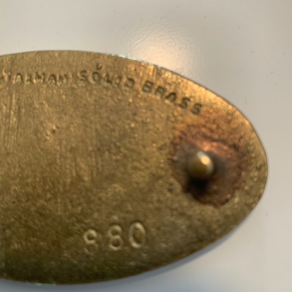 Vintage stamped Solid Brass Belt Buckle JEEP Wrangler 4x4 Cherokee Hipster Style - Picture 2 of 7